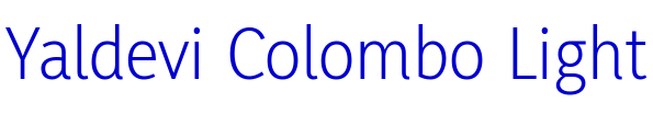 Yaldevi Colombo Light шрифт